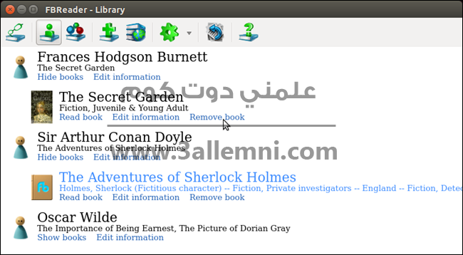 تشغيل الملفات ذات امتداد mobi على Ubuntu 14.04 12 11_removing_a_book