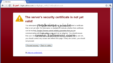 حل مشكلة Server security certificate not yet valid 2