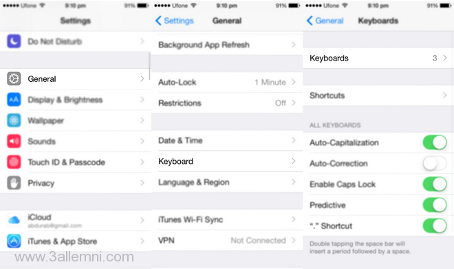 اضافة او تركيب كيبوردات لنظام iOS 1 كيفية_تركيب_كيبورد_خارجي_iOS