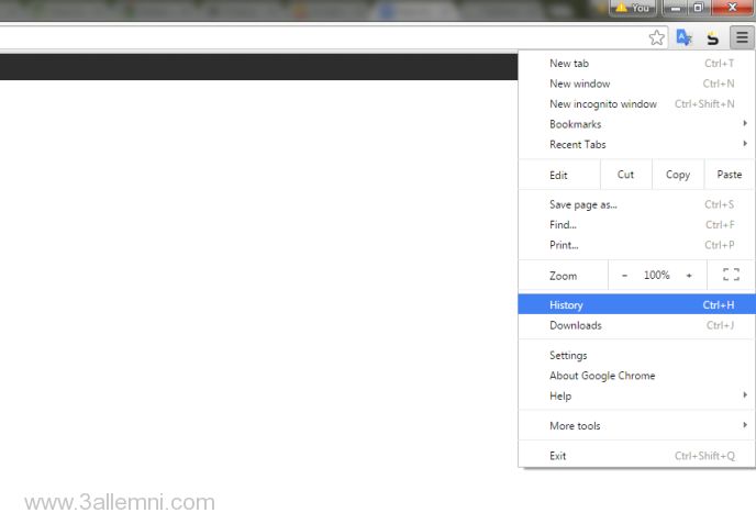 كيفية مسح الهيستوري من جوجل كروم نهائيا بالصور 2 مسح الهيستورى من جوجل كروم