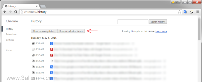 كيفية مسح الهيستوري من جوجل كروم نهائيا بالصور 6 مسح الهيستورى من جوجل كروم