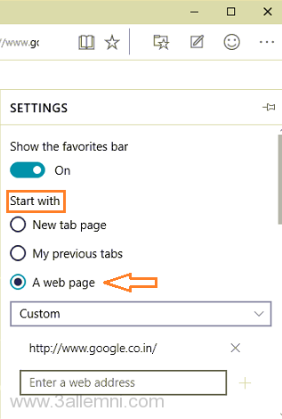 اعدادات متعدده فى متصفح مايكروسوفت ايدج