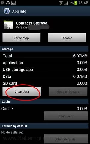 حل مشكله The process android.process.acore has stopped 3
