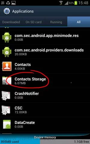 حل مشكله The process android.process.acore has stopped 4