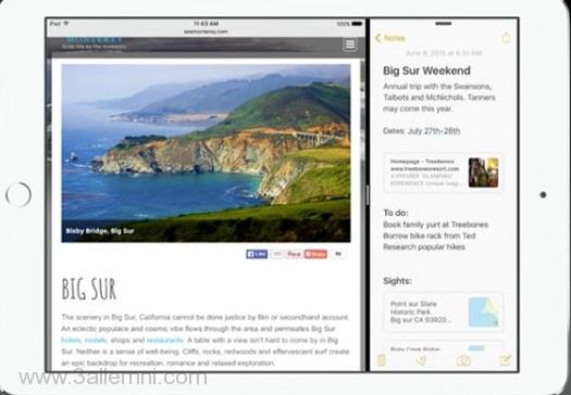 مميزات نظام iOS 9 و موعد اصداره للمستخدمين و الاجهزه التى ستحصل على التحديث 3 خاصيه Multitasking فى iOS 9