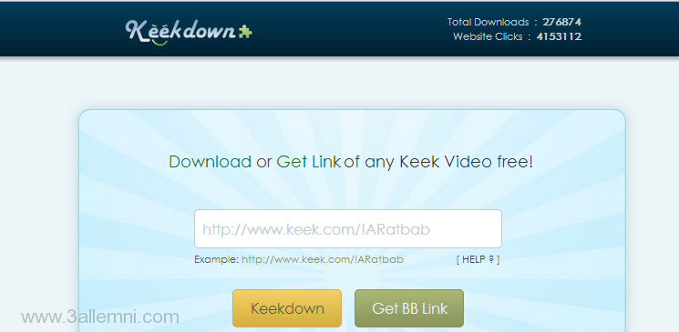 كيفيه تحميل الفيديوهات من موقع Keek 3