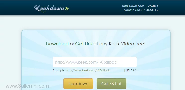 كيفيه تحميل الفيديوهات من موقع Keek 1
