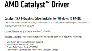 تنزيل التعريف الجديد لكروت شاشه AMD ويندوز 10 1