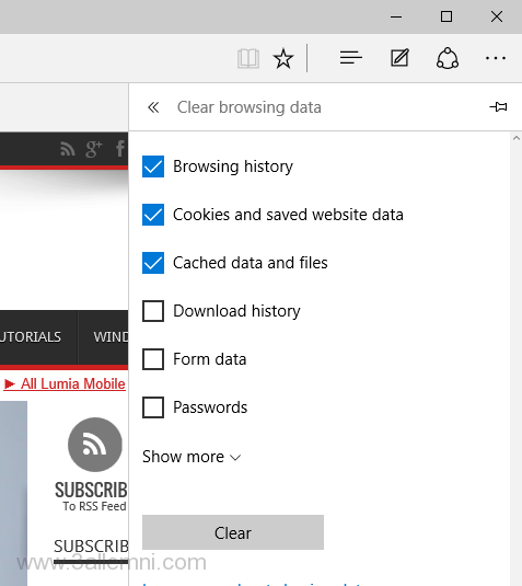 كيفية حذف الهيستوري من متصفح مايكروسوفت إيدج