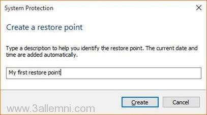 كيفيه انشاء نقطه استعاده نظام "Restore Point" فى ويندوز 10 3