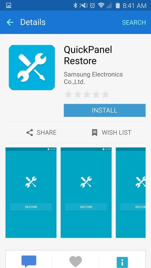 حل مشكلة اختفاء الايقونات من شريط التنبيهات في Samsung Galaxy S6 1 استعادة-الايقونات المختفيه-2