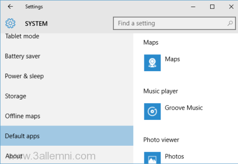 كيفيه تغيير مشغل الموسيقى او الفيديو الافتراضى فى ويندوز 10
