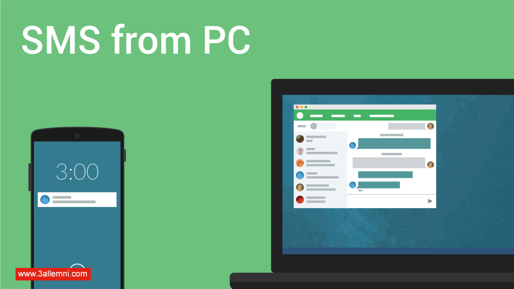 كيفية إرسال رسائل Sms من جهاز الكمبيوتر أندرويد علمني دوت كوم