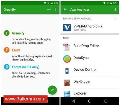 افضل 3 تطبيقات لتسريع وتحسين اداء جهازك الاندرويد 2 تطبيق Greenify لتسريع الاندرويد