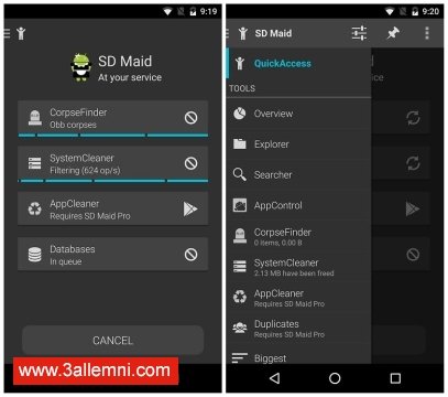 افضل 3 تطبيقات لتسريع وتحسين اداء جهازك الاندرويد 3 تطبيق SD Maid لتسريع الاندرويد