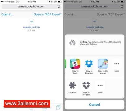 كيفيه فتح الملفات المضغوطه ZIP على الايفون والايباد 2 كيفيه فتح الملفات المضغوطه ZIP على الايفون والايباد