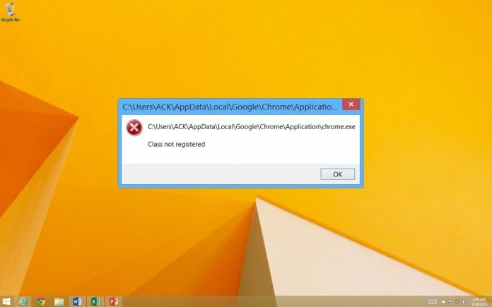 كيفيه حل مشكله Chrome.exe Class not registered فى ويندوز 7 و 8 و 10 1 كيفيه حل مشكله Chrome.exe Class not registered فى ويندوز 7 و 8 و 10 1