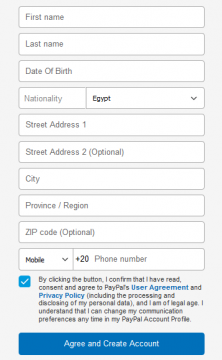 كيفية التسجيل في باي بال PayPal