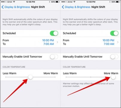 كيفيه تفعيل خاصيه Night Shift فى iOS 9.3
