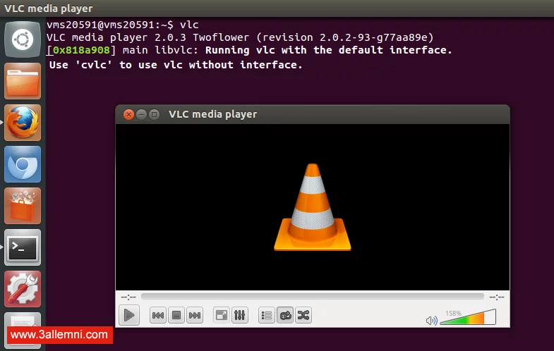 تحميل و تثبيت برنامج VLC اوبنتو و توزيعات لينكس 1 vlc-media-player-opened-in-linux-ubuntuvlc-media-player-opened-in-linux-ubuntu