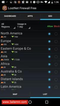 كيفية منع التطبيقات من استخدام الانترنت في الاندرويد 4 lostnet_geo