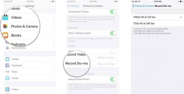 كيفية تسجيل فيديو تصوير بطيء للايفون والايباد 4