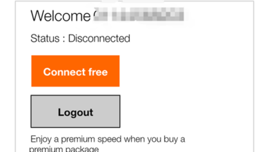 طريقة الاتصال بإنترنت اورانج المجاني في الكافيهات والأماكن العامة 6 orange WiFi