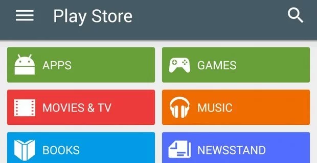 Google Play Ctegories