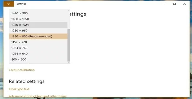 طريقة التحكم فى دقة الشاشة فى Windows 10 3