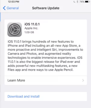 تحميل iOS 11.0.1 بروابط مباشره للايفون والايباد 3