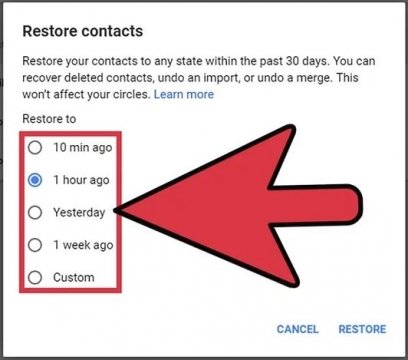 كيفية إسترجاع جهات الإتصال في نظام الأندرويد 2
