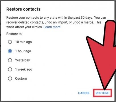 كيفية إسترجاع جهات الإتصال في نظام الأندرويد 3