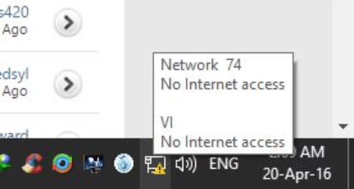 حل مشكلة المثلث الاصفر عند الاتصال بالانترنت 1