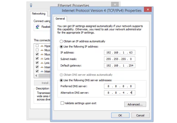 حل مشكلة المثلث الاصفر عند الاتصال بالانترنت 3