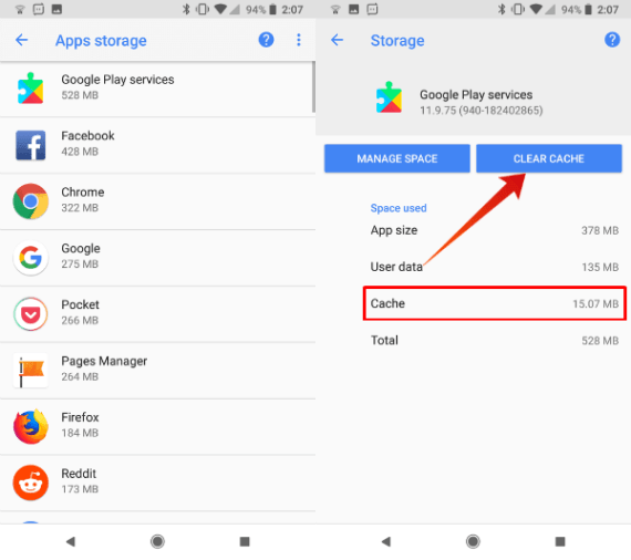كيفية زيادة مساحة الهاتف في Android Oreo 8