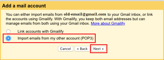 كيفية نقل البريد الإلكتروني من حساب جيميل الي حساب جيميل آخر