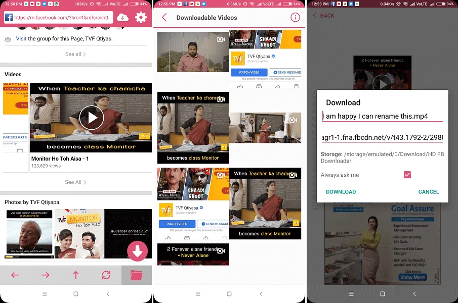 أفضل 5 تطبيقات لتحميل فيديوهات فيسبوك اندرويد وايفون 5