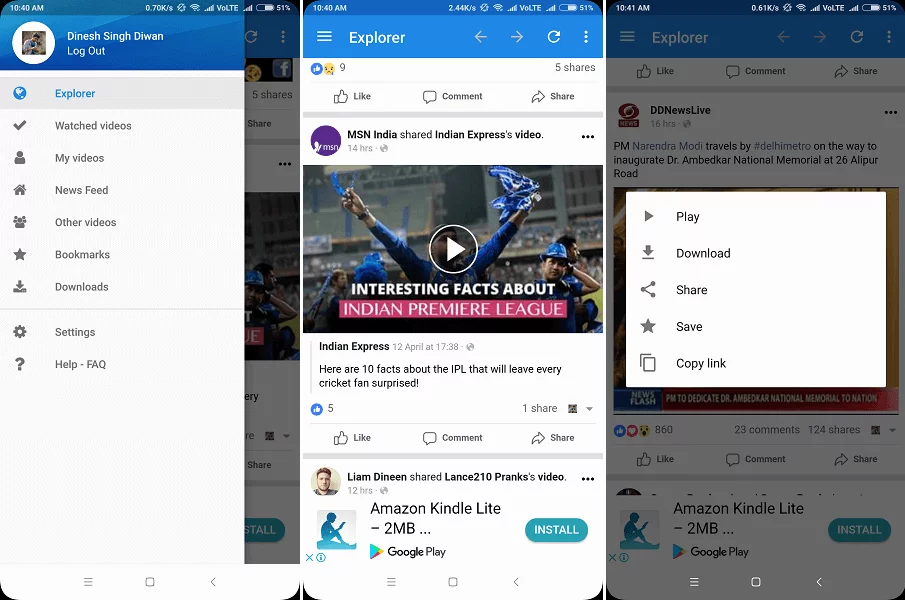 أفضل 5 تطبيقات لتحميل فيديوهات فيسبوك اندرويد وايفون 1