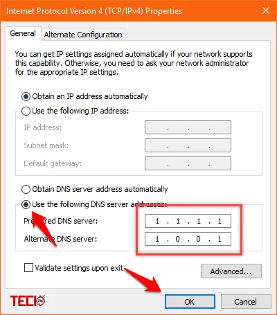 كيفية إستخدام Cloudflare 1.1.1.1 DNS 3