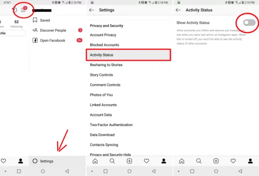 طريقة إخفاء الحاله الخاصة بك على إنستقرام 2