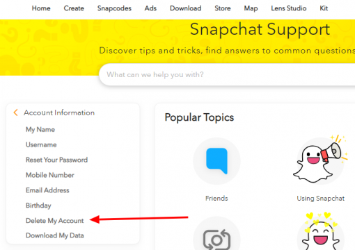 كيفية حذف حساب سناب شات Snapchat بطريقة سهلة