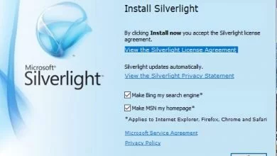 كيف تقوم بتثبيت خدمات الأداة Sliverlight على ويندوز 10
