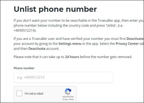 طريقة حذف رقمك من Truecaller بعد حذف البرنامج على هواتف أندرويد وأيفون