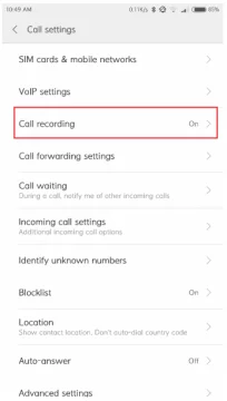 كيفية تسجيل المكالمات على هواتف شاومي 3 كيفية تسجيل المكالمات على هواتف شاومي 3