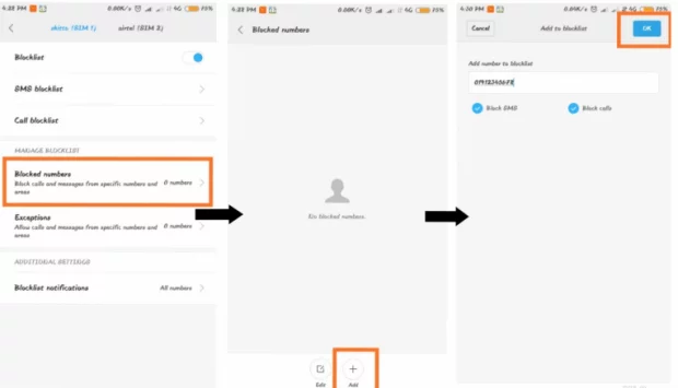 كيفية حظر المكالمات على هواتف شاومي التى تعمل بنظام MIUI 3