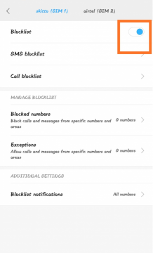 كيفية حظر المكالمات على هواتف شاومي التى تعمل بنظام MIUI 2