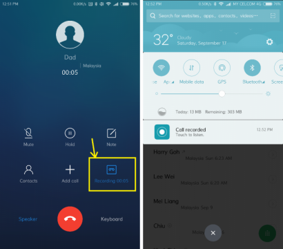 كيفية تسجيل المكالمات على هواتف شاومي 1