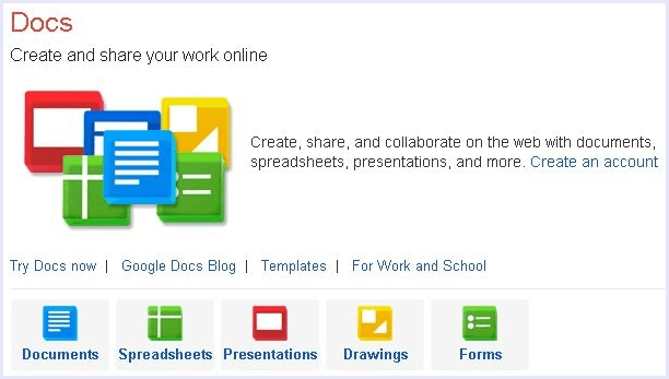 أفضل بدائل مايكروسوفت أوفيس 5 حزمة Google Docs
