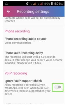 تسجيل مكالمات الواتساب على الاندرويد 9