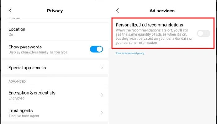 تعطيل الإعلانات على هواتف شاومي 
